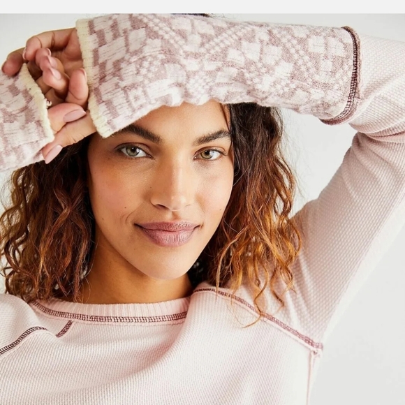 Free People Pink Reversible Thermal Top - Picture 3 of 13